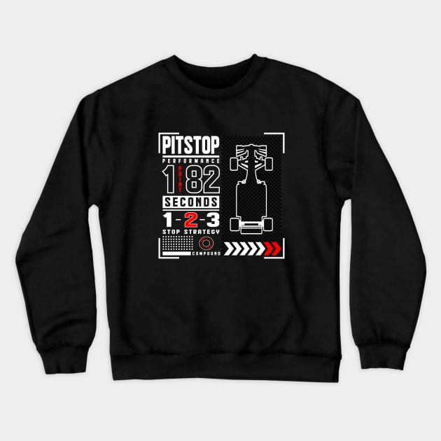 F1 Pitstop Design Edit Crewneck Sweatshirt by DavidSpeedDesign